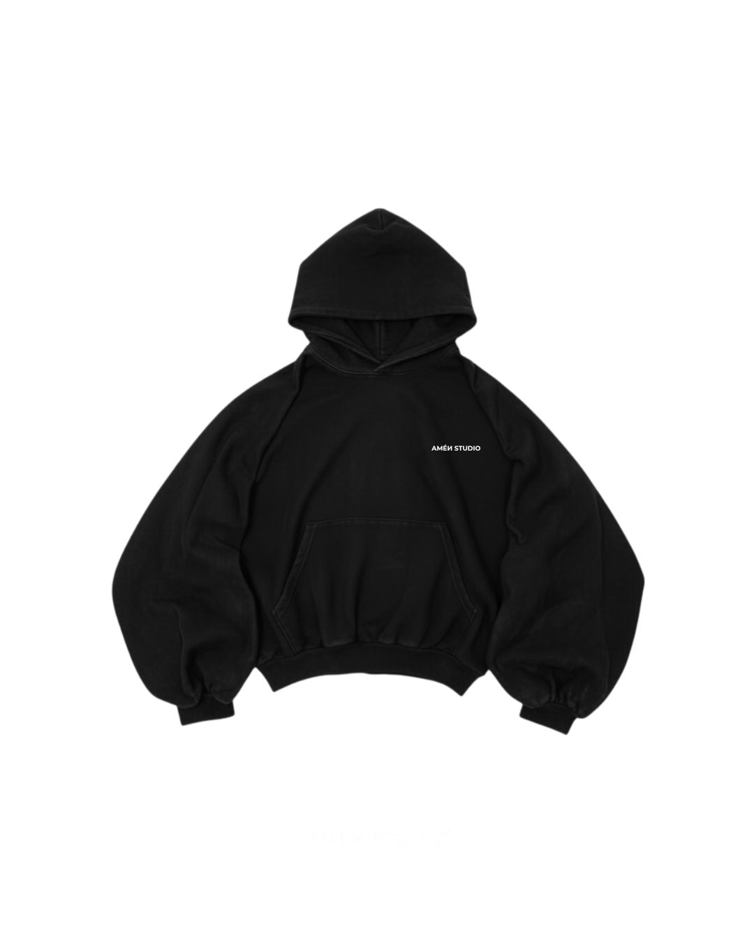 Hoodie Black Lava Acid Wash
