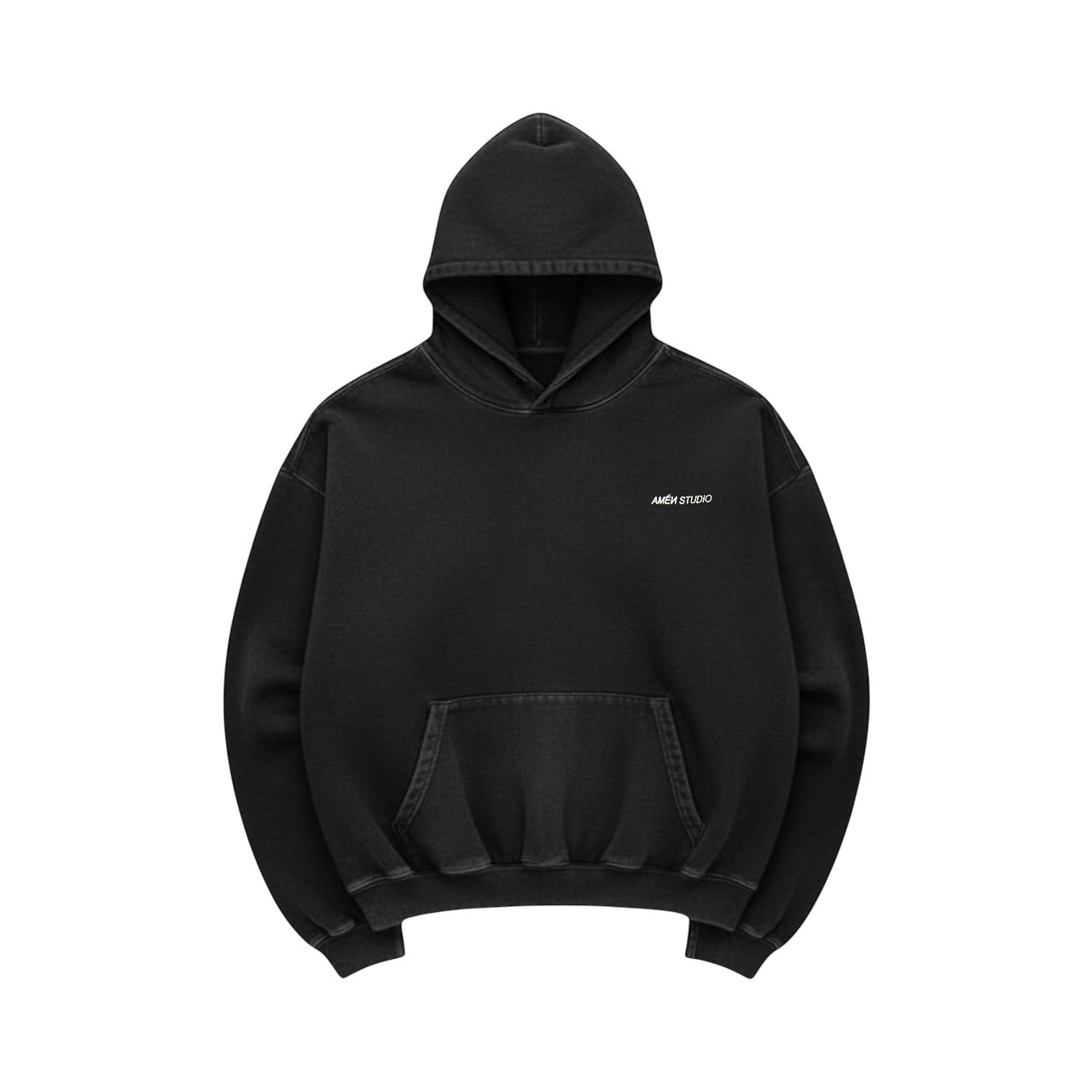 Hoodie Black Lava Acid Wash