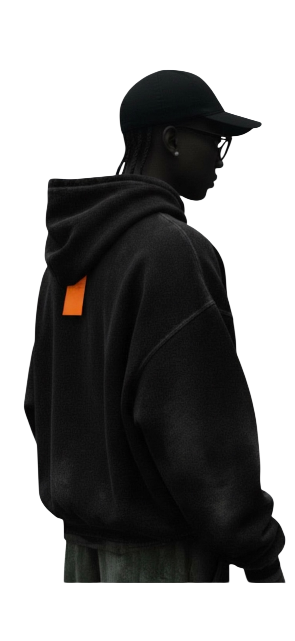 Hoodie Black Lava Acid Wash