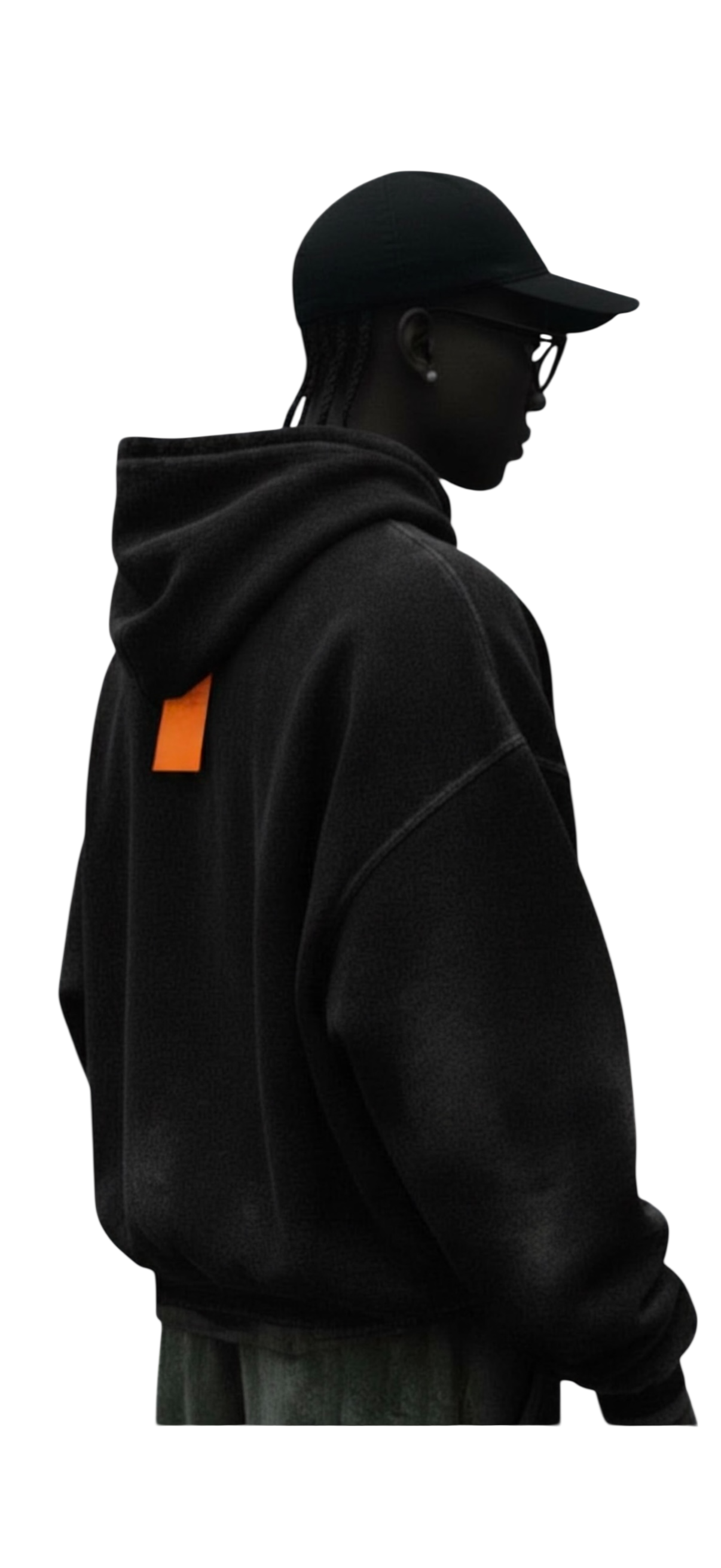 Hoodie Black Lava Acid Wash
