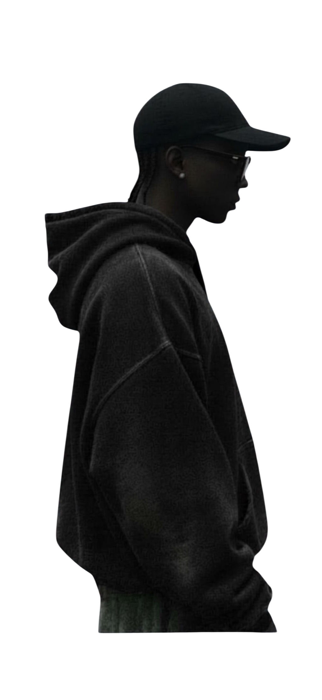 Hoodie Black Lava Acid Wash