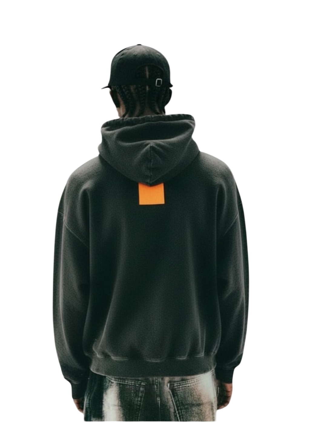 Hoodie Black Lava Acid Wash