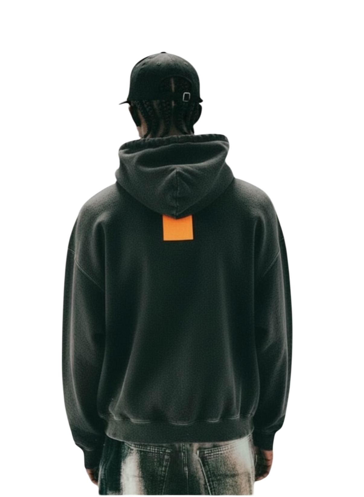 Hoodie Black Lava Acid Wash